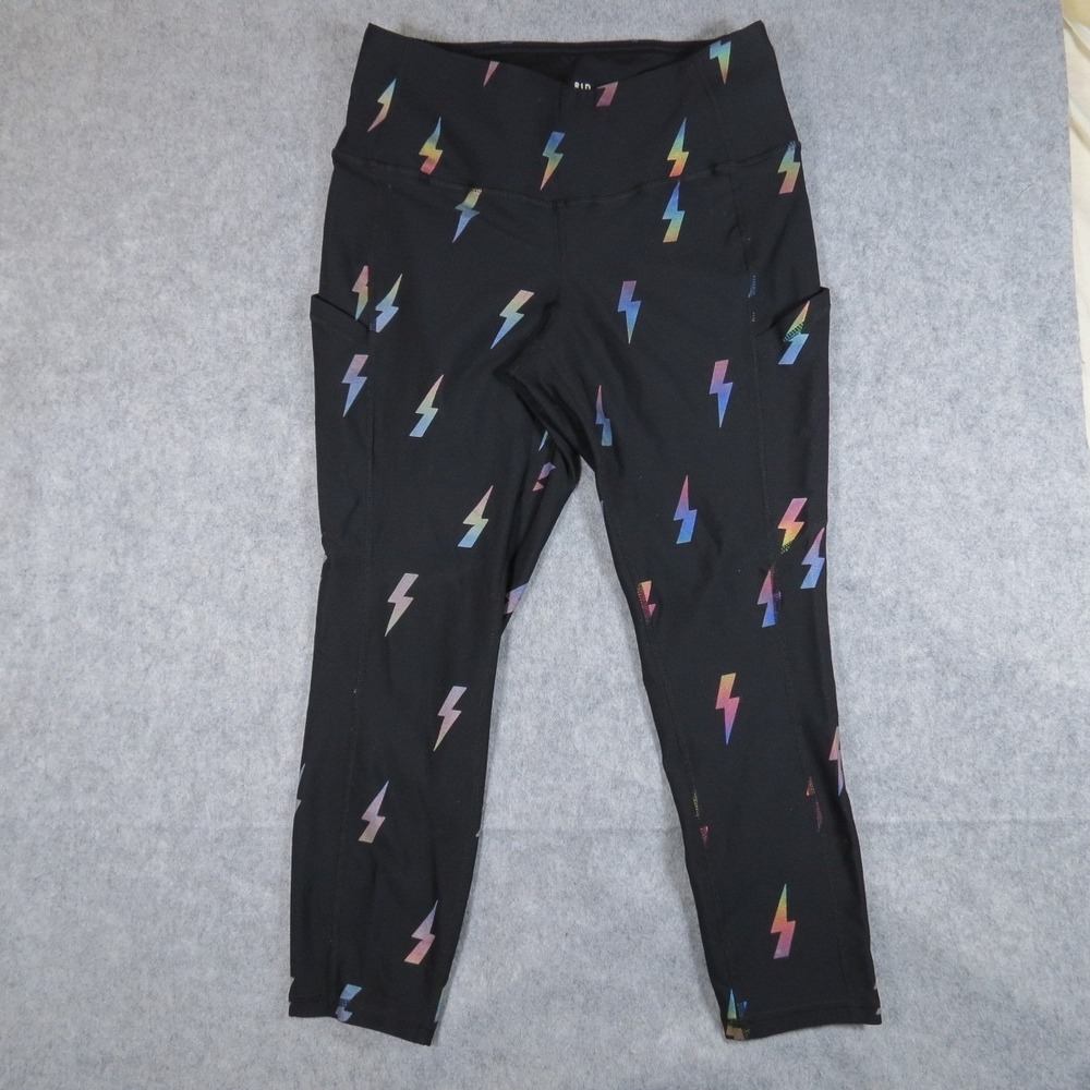 Torrid Womens Leggings Lightning Bolt Workout Gym Sweat Fitness Size 0 (12)